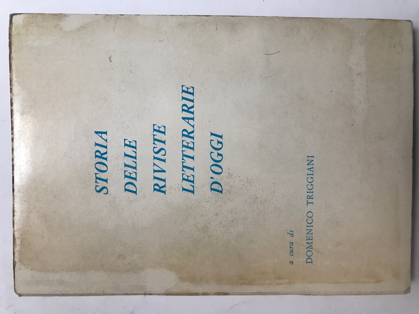 Storia delle riviste letterarie d'oggi - copertina