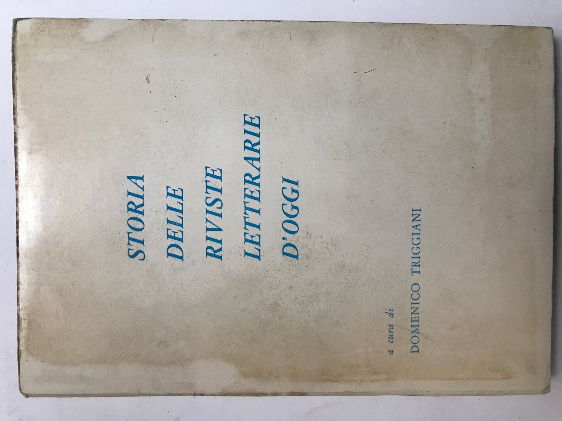 Storia delle riviste letterarie d'oggi - copertina