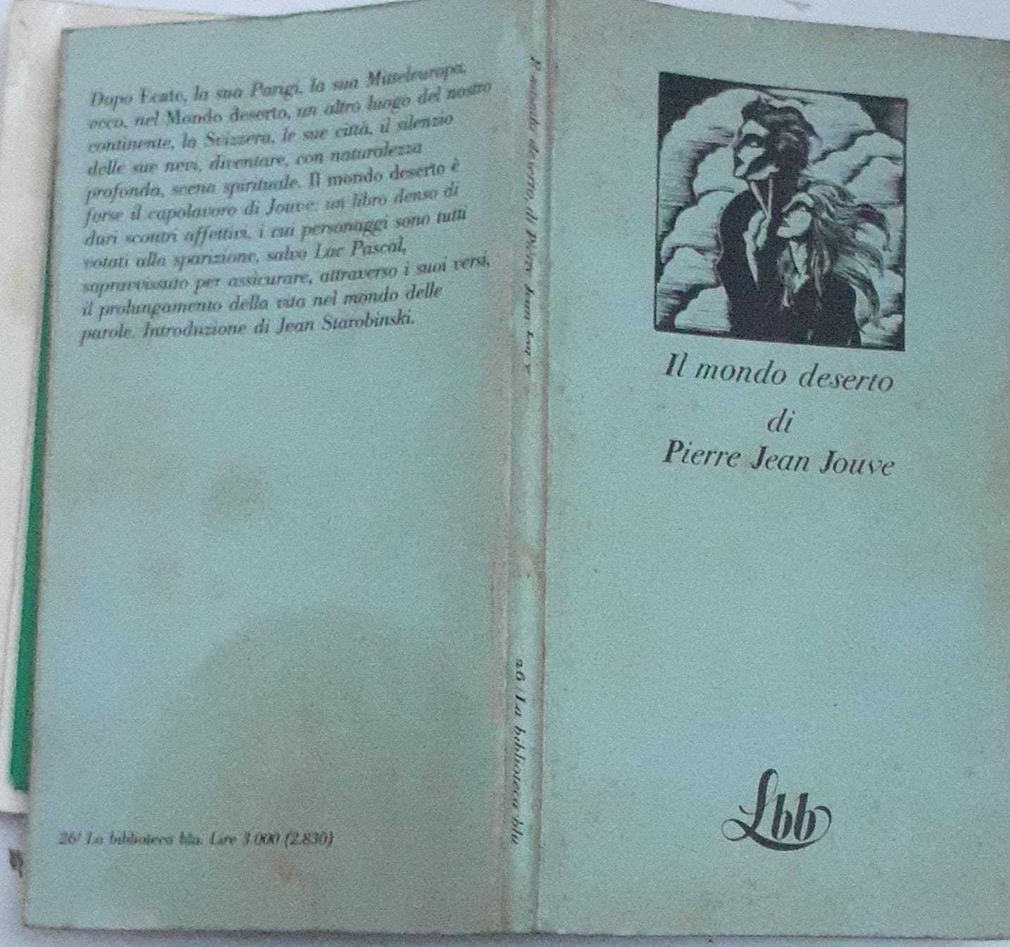 Il mondo deserto di Pierre Jean Jouve - copertina