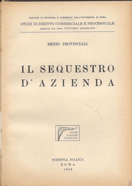 Il sequestro d'azienda - copertina