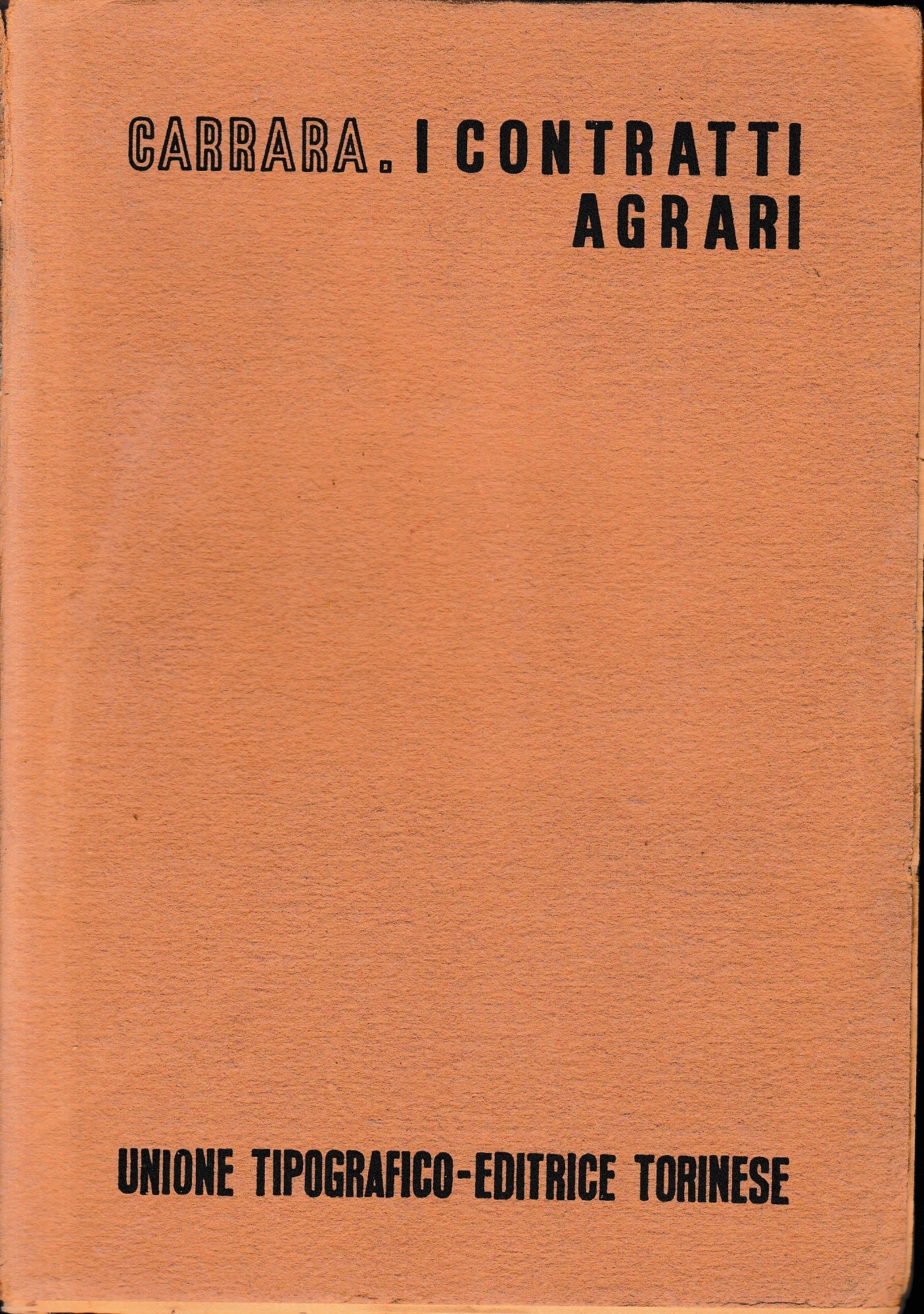 I contratti agrari, vol. 10°, tomo II° - copertina