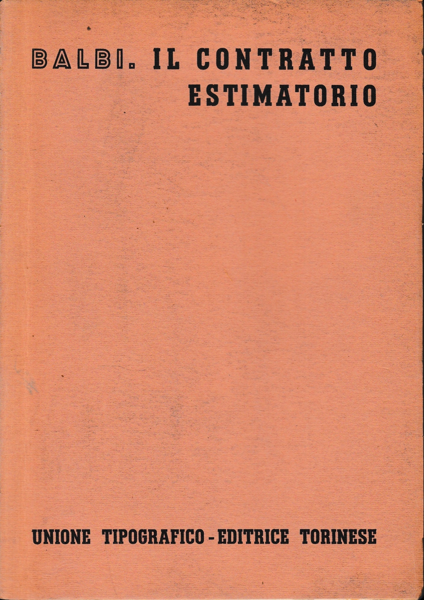 Il contratto estimatorio, vol. 7°, tomo II°, fasc. 2° - copertina