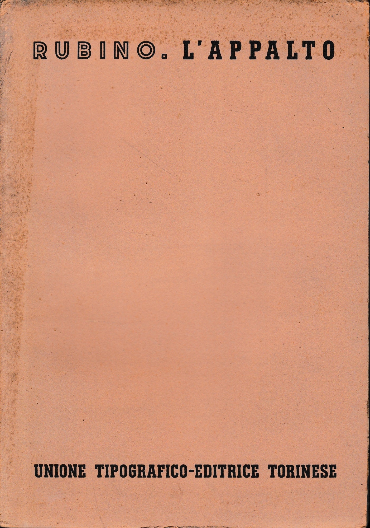 L'appalto, vol. 7°, tomo III° - copertina