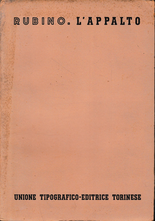 L'appalto, vol. 7°, tomo III° - copertina