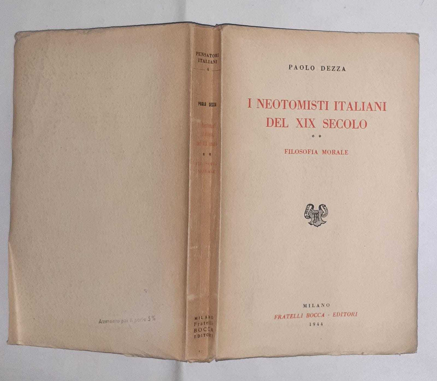 I neotomisti italiani del XIX secolo. Filosofia morale Parte II. - copertina
