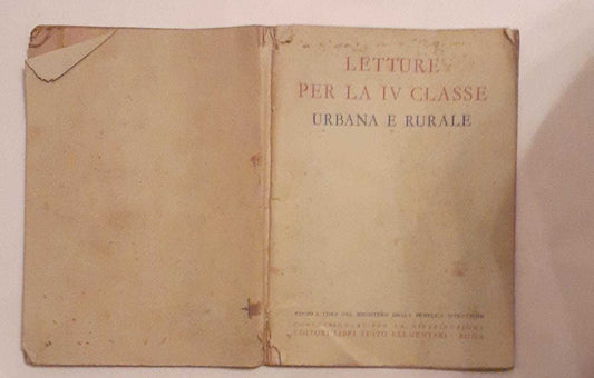 Letture per la quarta classe dei centri urbani e rurali - copertina