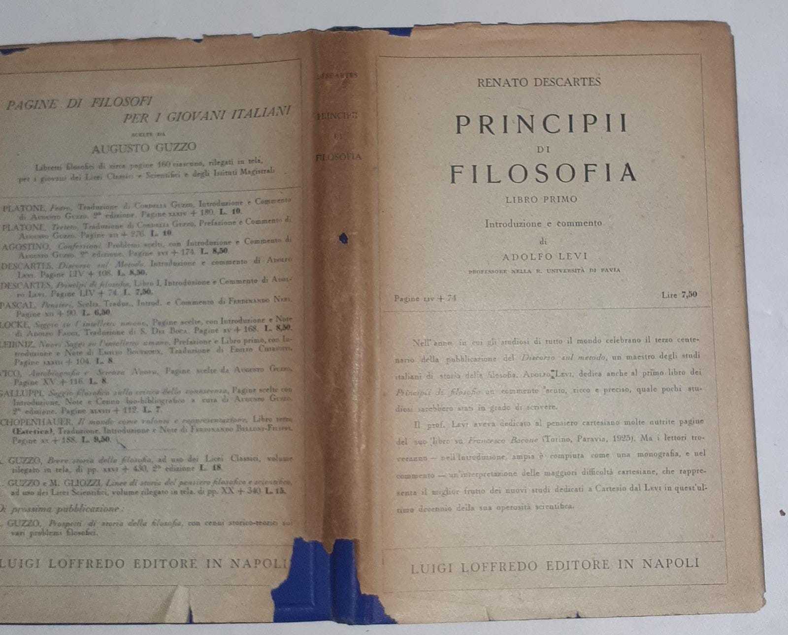 Principii di filosofia. Libro primo - copertina