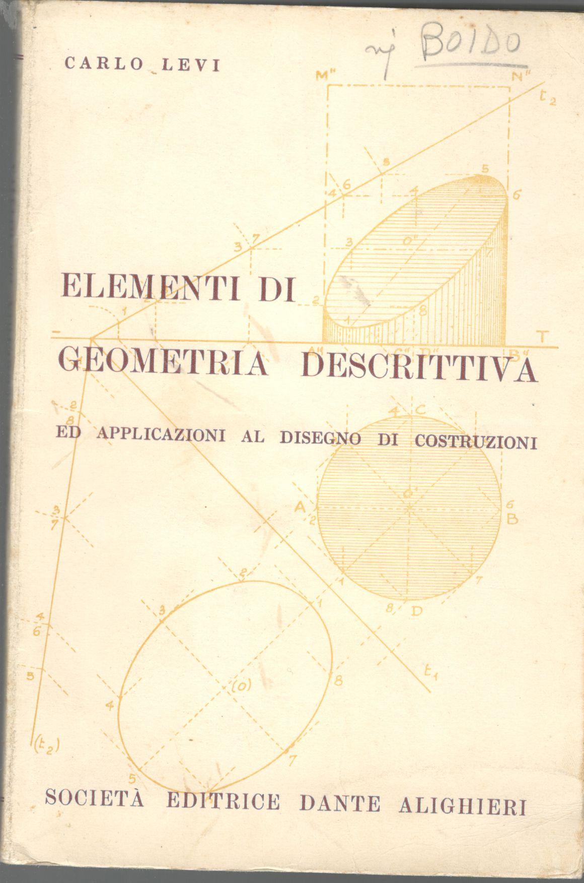 Elementi di geometria descrittiva ed applicazioni al disegno di costruzioni - copertina