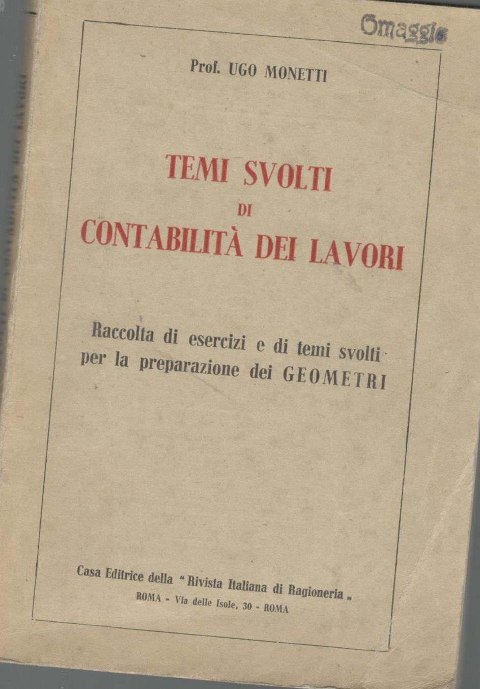 Temi svolti di contabilità dei lavori - copertina