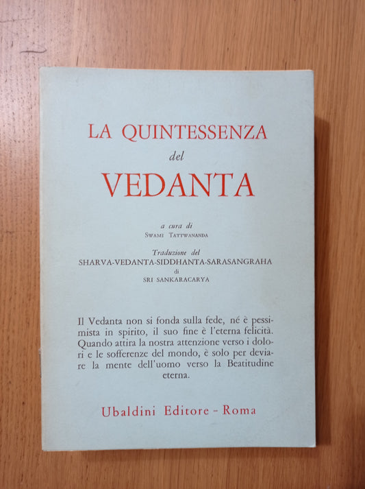 La quintaessenza del Vedanta - copertina
