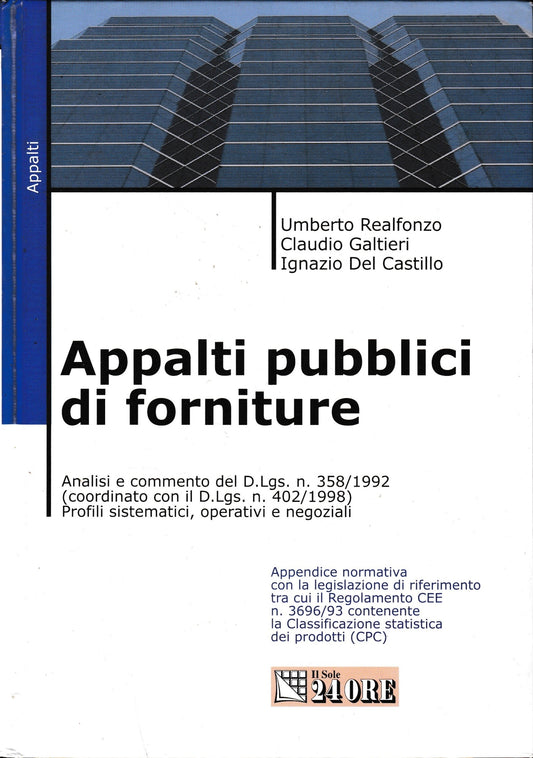 Appalti pubblici di forniture - copertina