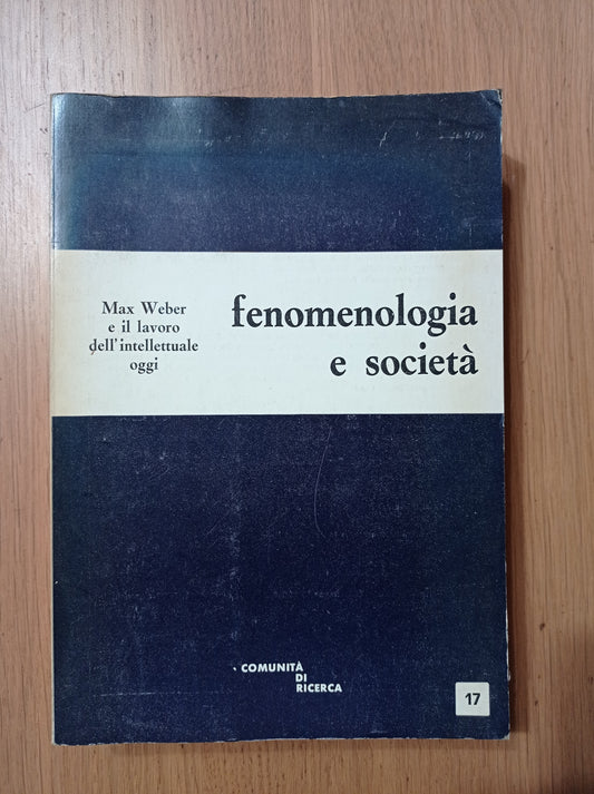 Fenomenologia e società - copertina