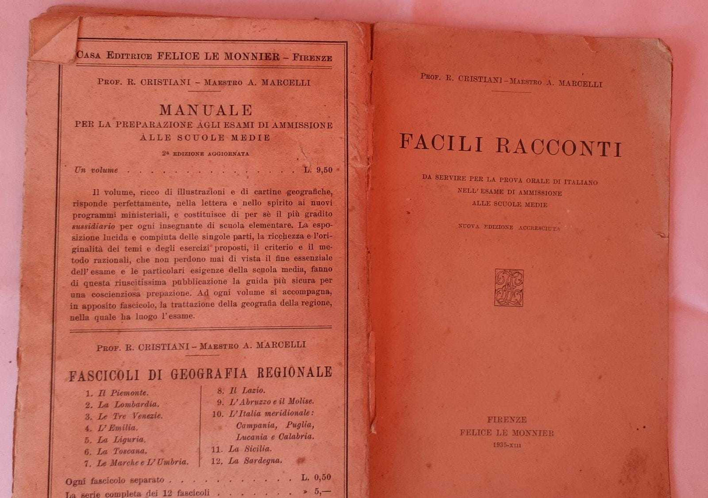 Facili racconti da servire per la prova orale di italiano nell'esame di ammissione alle scuole medie - copertina
