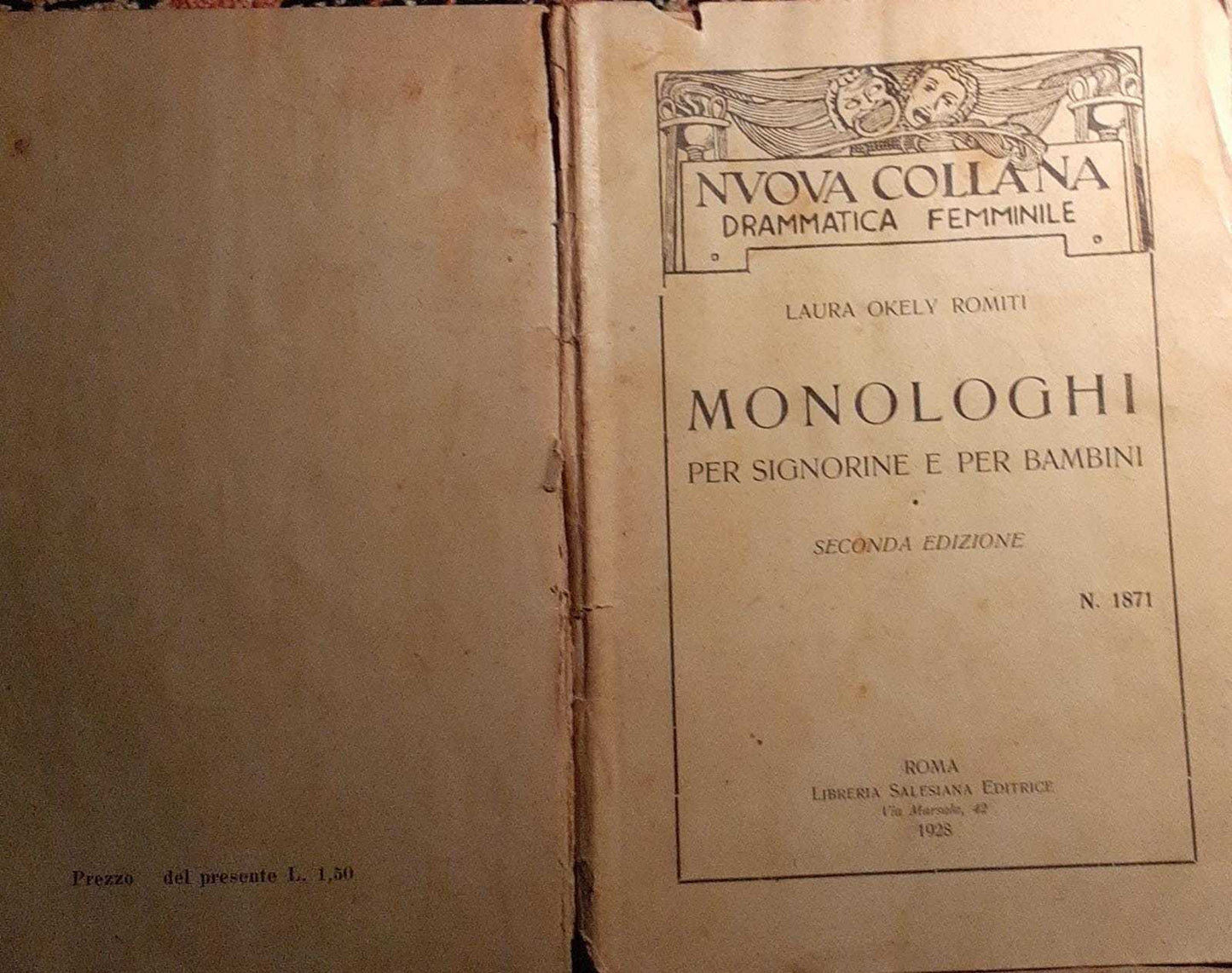 Monologhi per signorine e per bambini - copertina