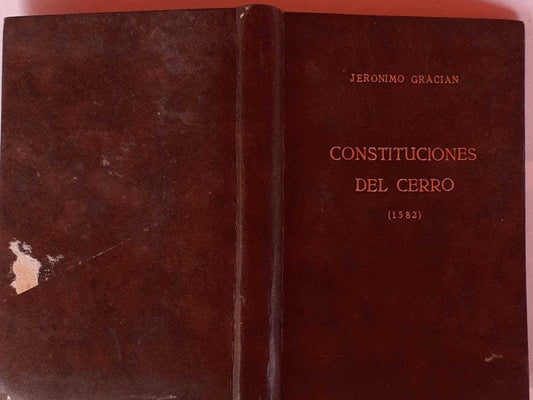 Constituciones del cerro (1582) - copertina