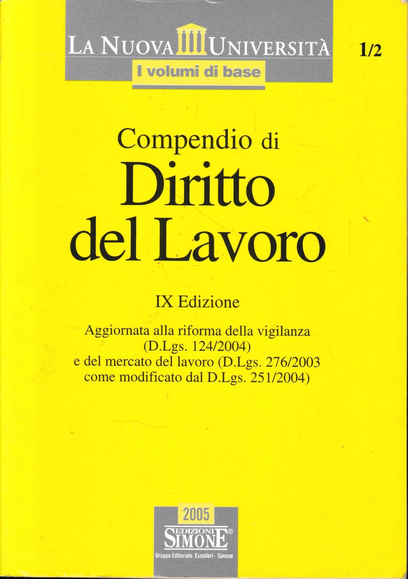 Compendio di Diritto del Lavoro - copertina