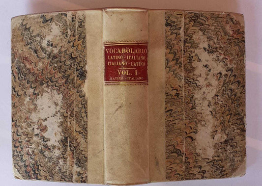 Vocabolario latino-italiano italiano-latino Volume 1 - copertina