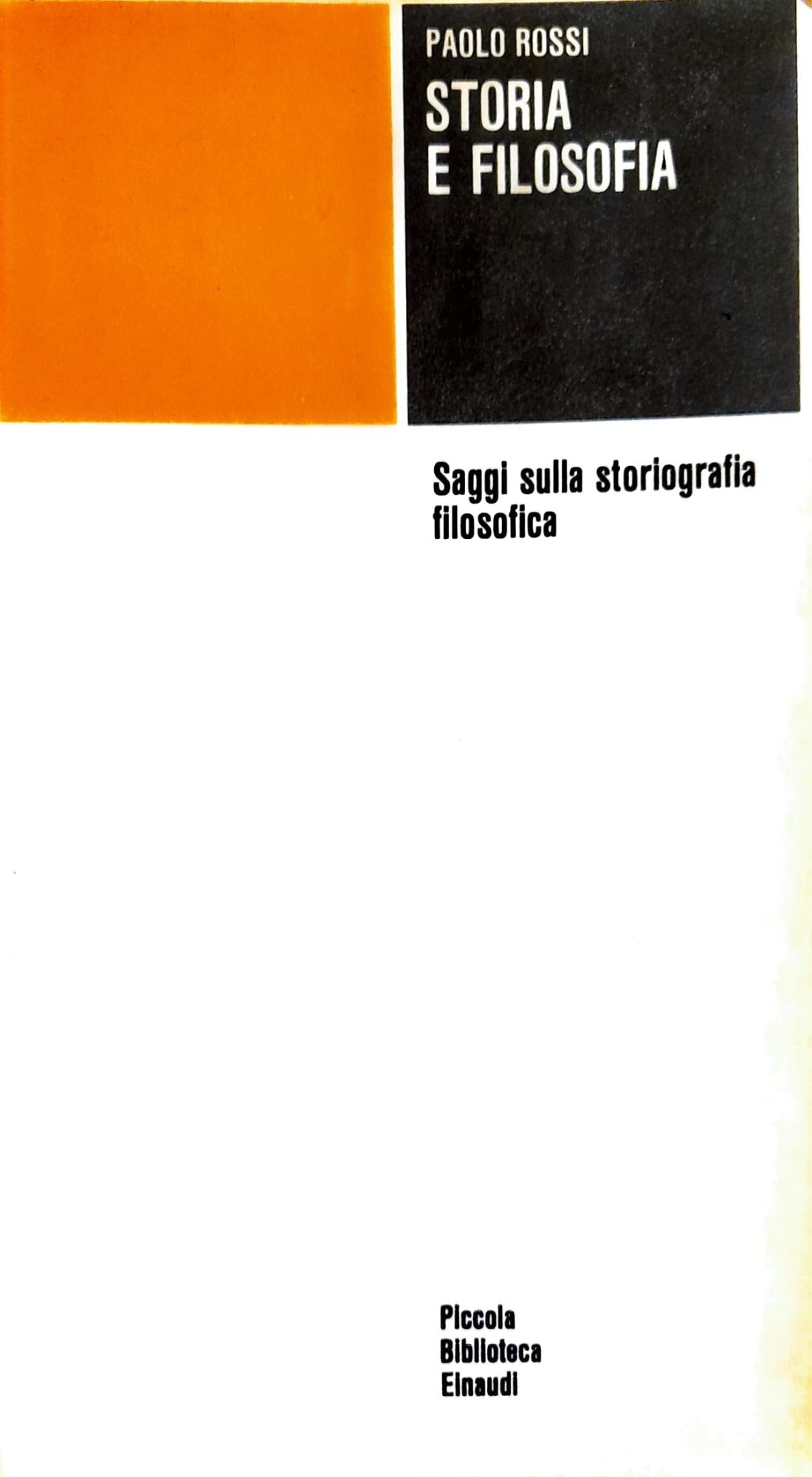 Storia e filosofia - copertina