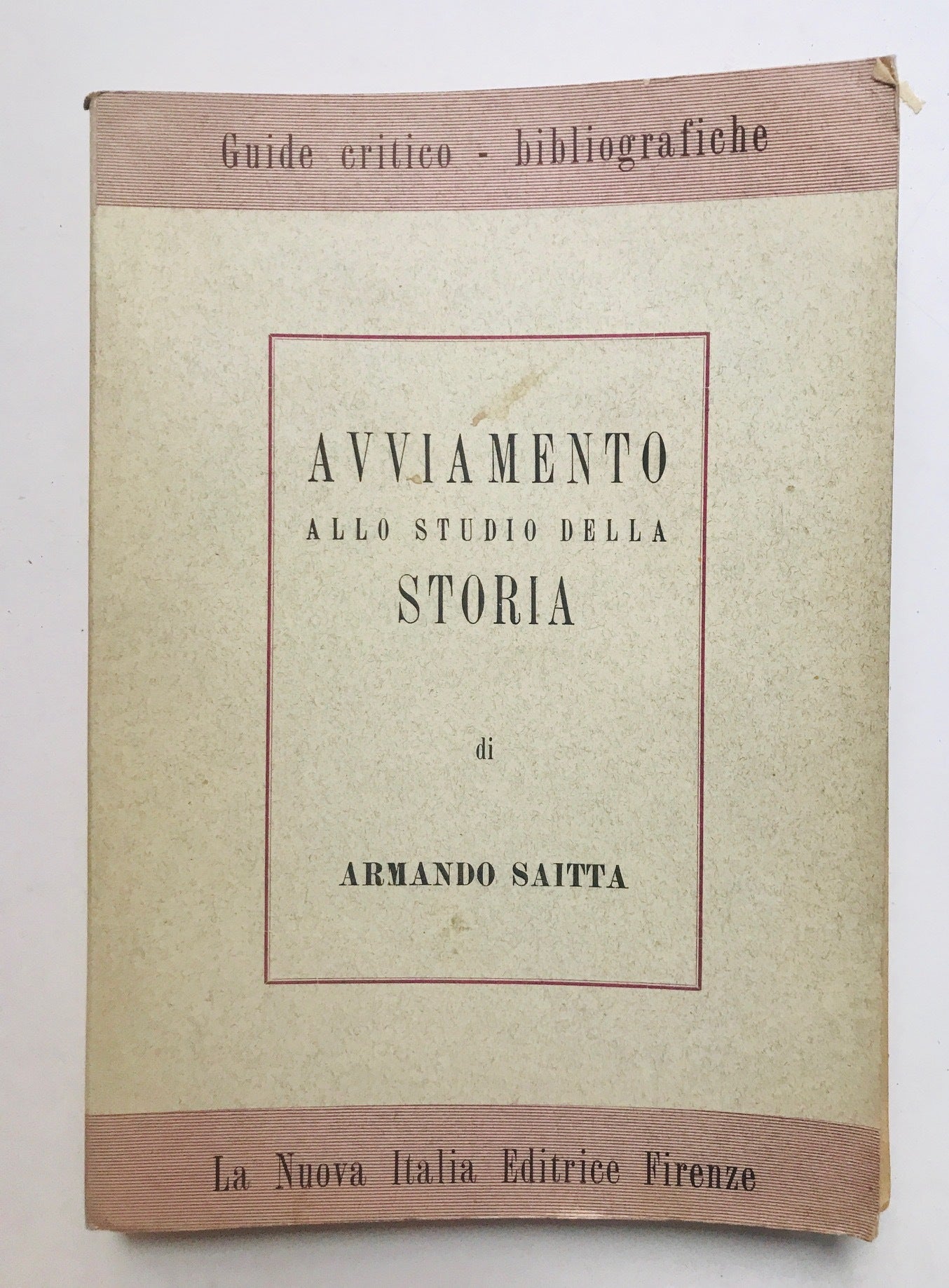 Avviamento allo studio della storia - copertina