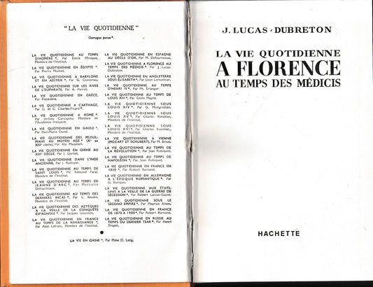 La vie quotidienne a Florence au temps des Médici - copertina