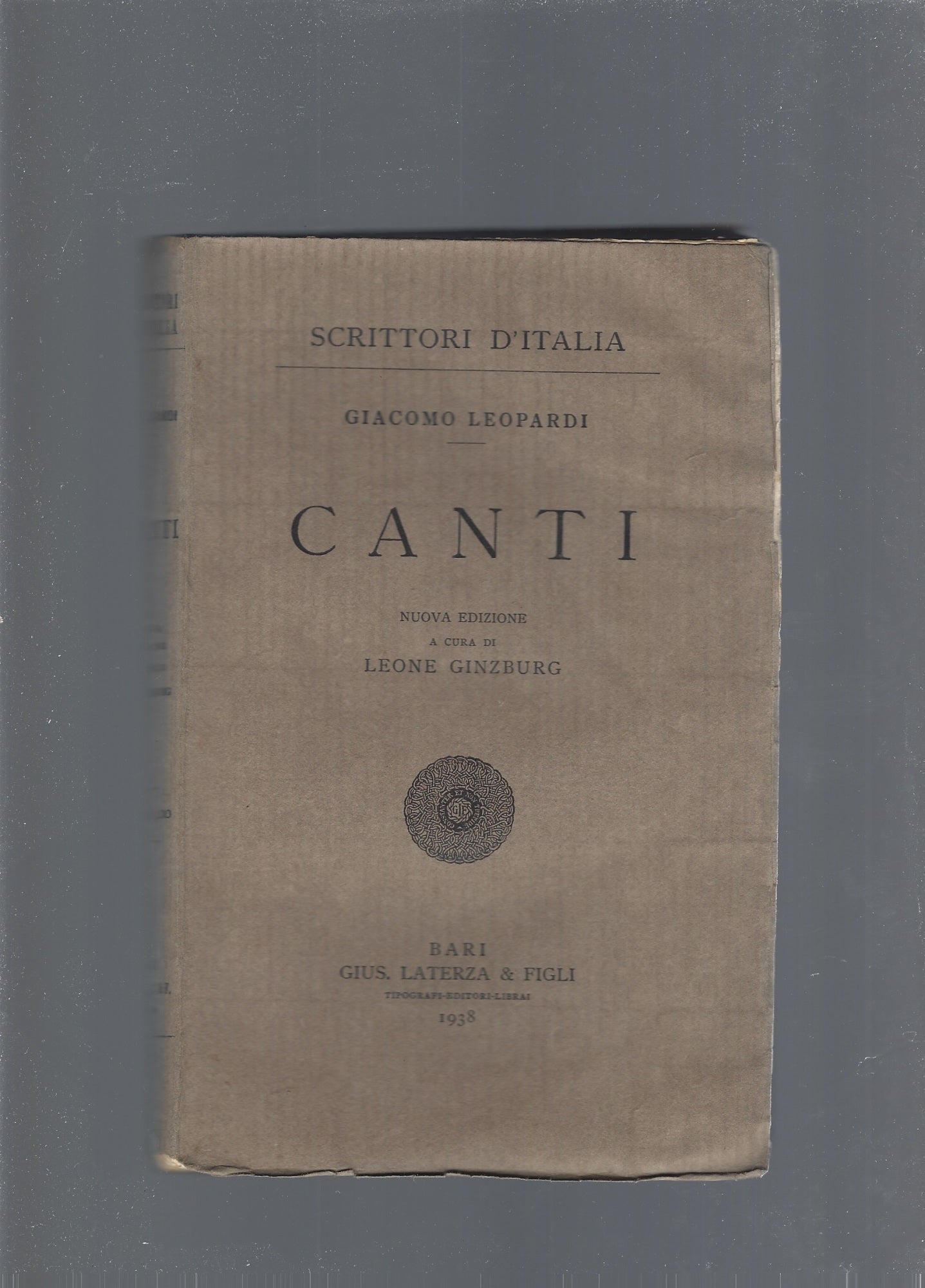 Canti - copertina