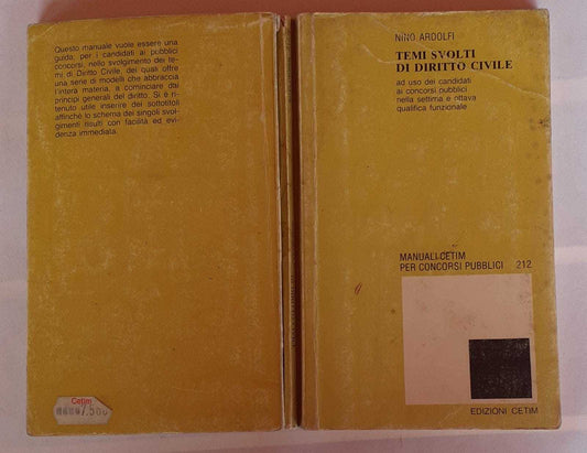 Temi svolti di diritto civile ad uso dei candidati ai concorsi pubblici nella settima e ottava qualifica funzionale - copertina