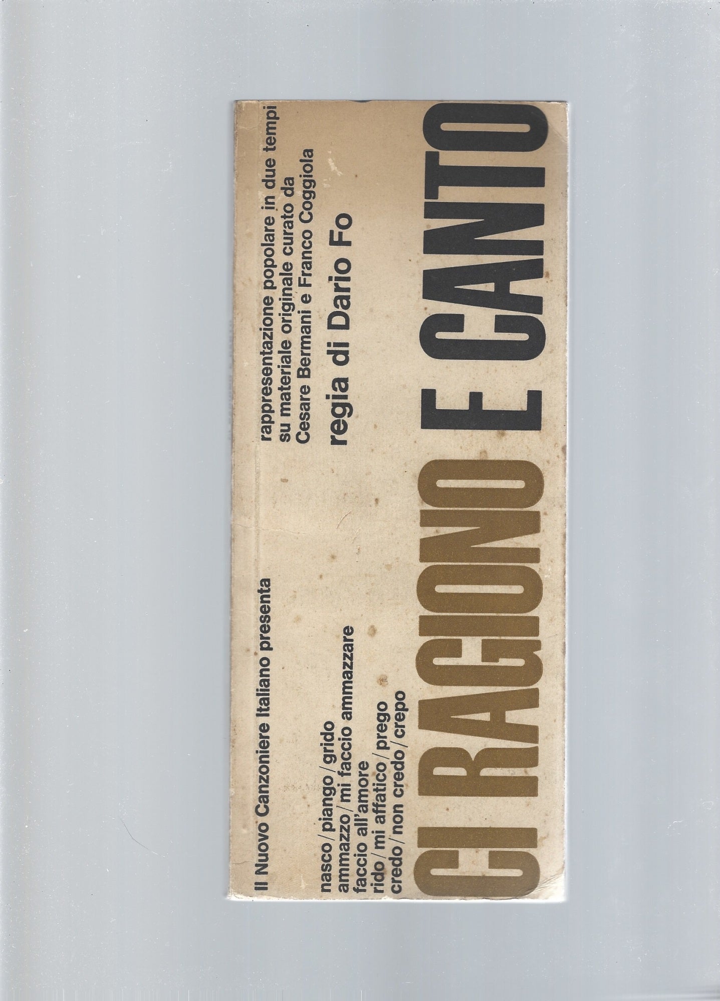 Ci ragiono e canto - copertina