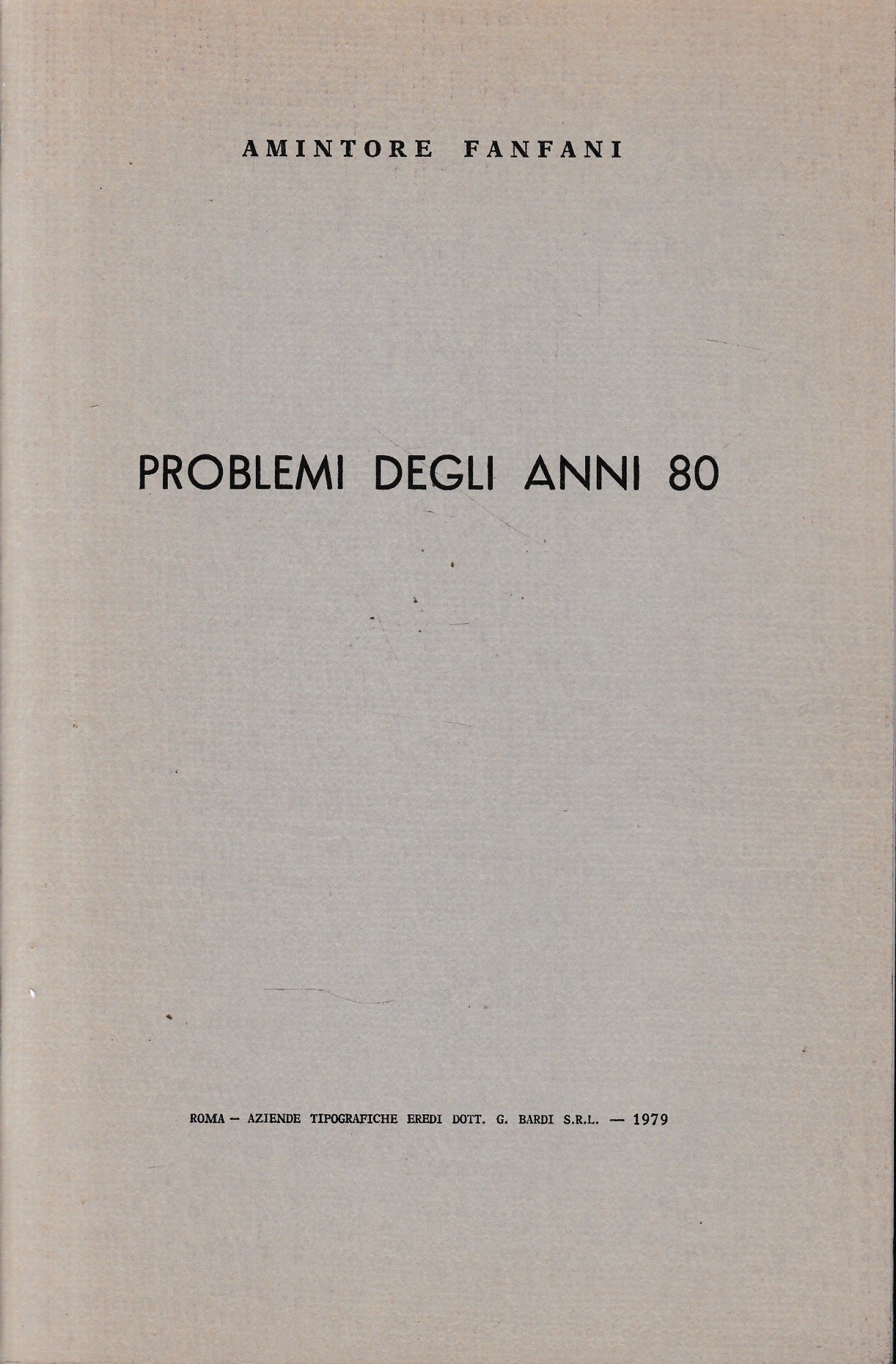 Problemi degli anni 80 - copertina