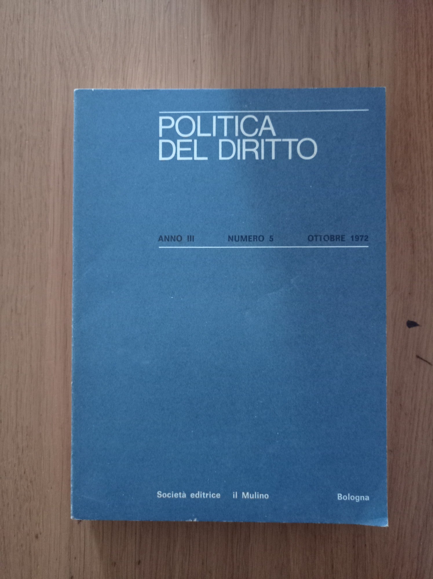 Politica del diritto - copertina