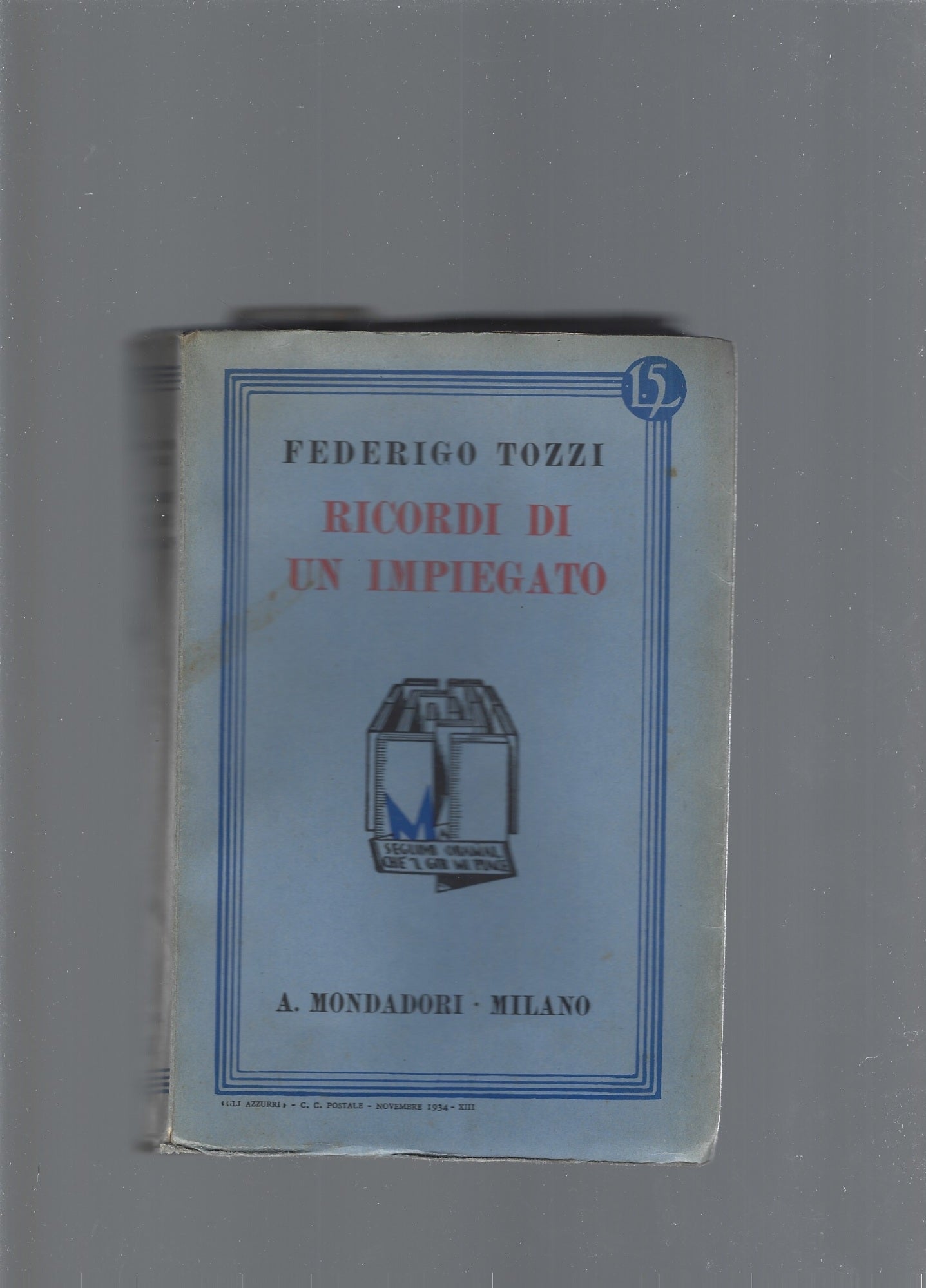 Ricordi di un impiegato - copertina