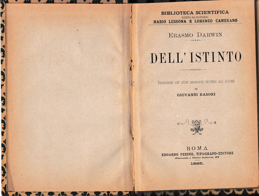 Dell'istinto - copertina