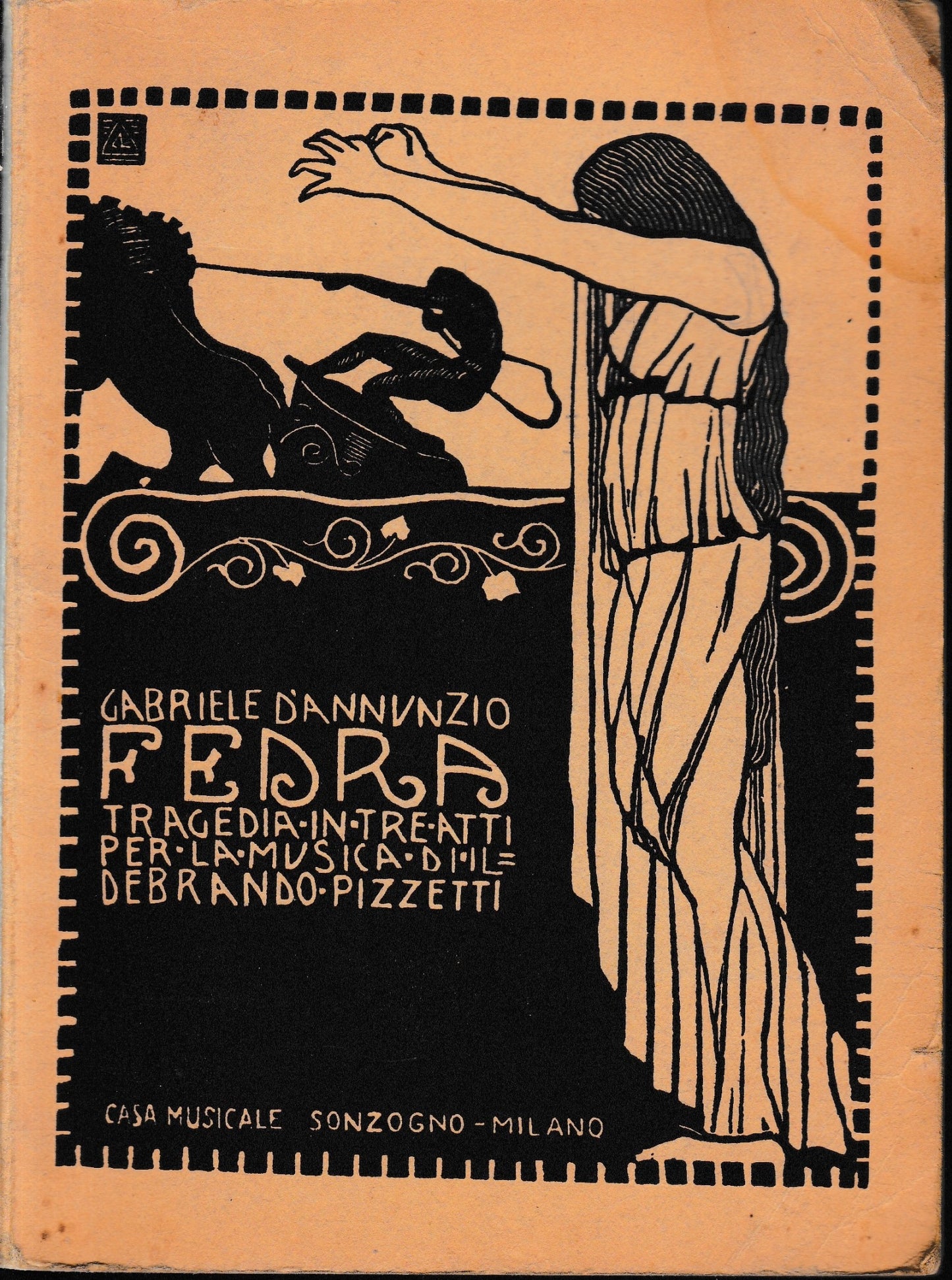 Fedra tragedia in tre atti per la musica di Ildebrando Pizzetti - copertina