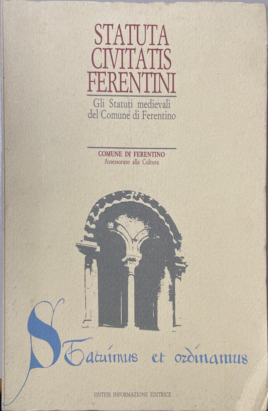 Statuta Civitatis Ferentini - copertina