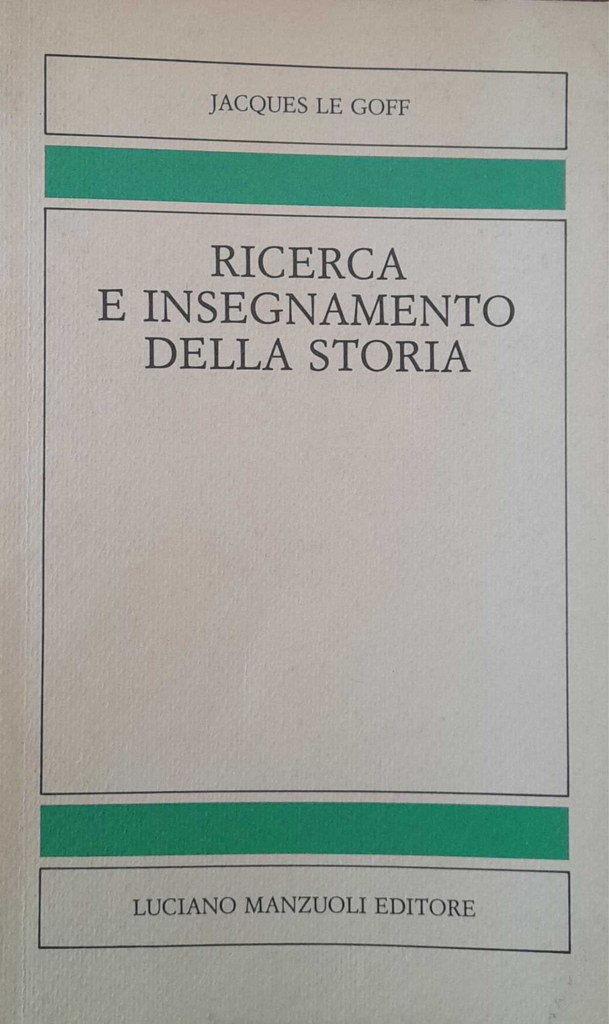 Ricerca e insegnamento della storia - copertina
