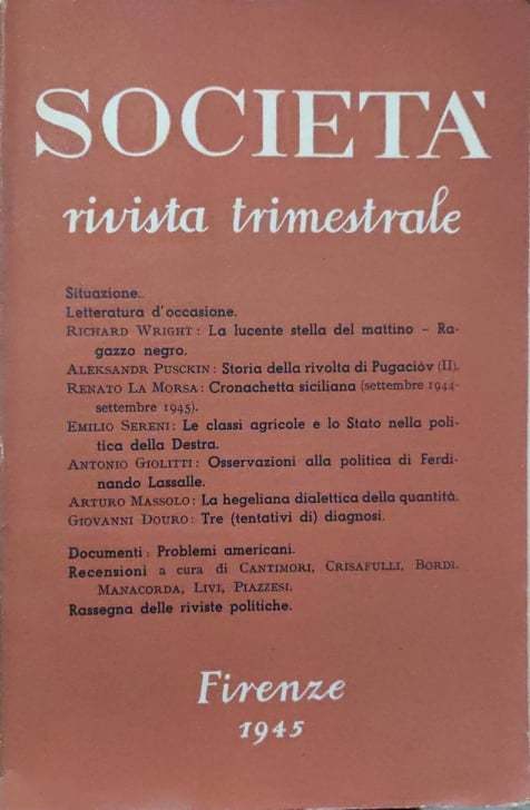 Società.  1945 N. 4 - copertina