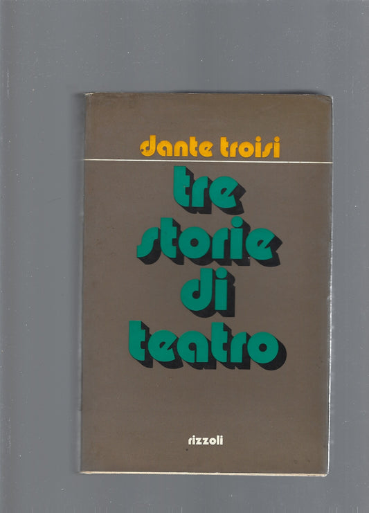 Tre storie di teatro - copertina