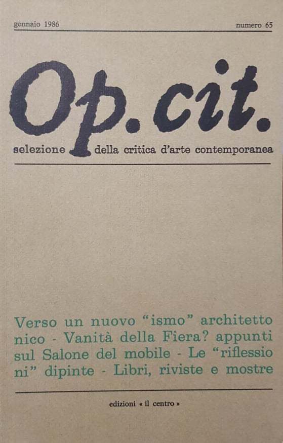 Op. Cit. Numero 65. - copertina