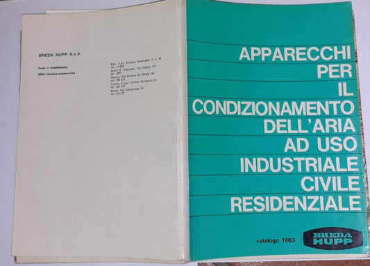 Apparecchi per il condizionamento dell'aria ad uso industriale civile residenziale - copertina