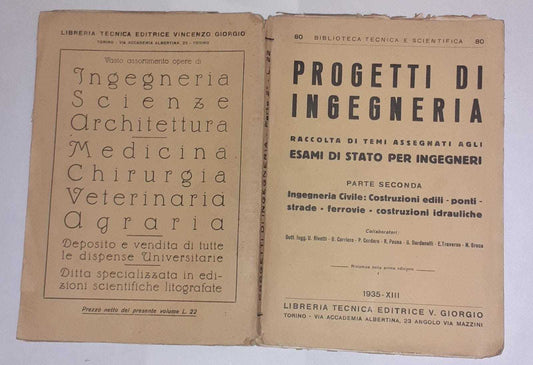 Progetti di Ingegneria. Raccolta di temi assegnati agli esami di stato per ingegneri. Parte seconda - copertina