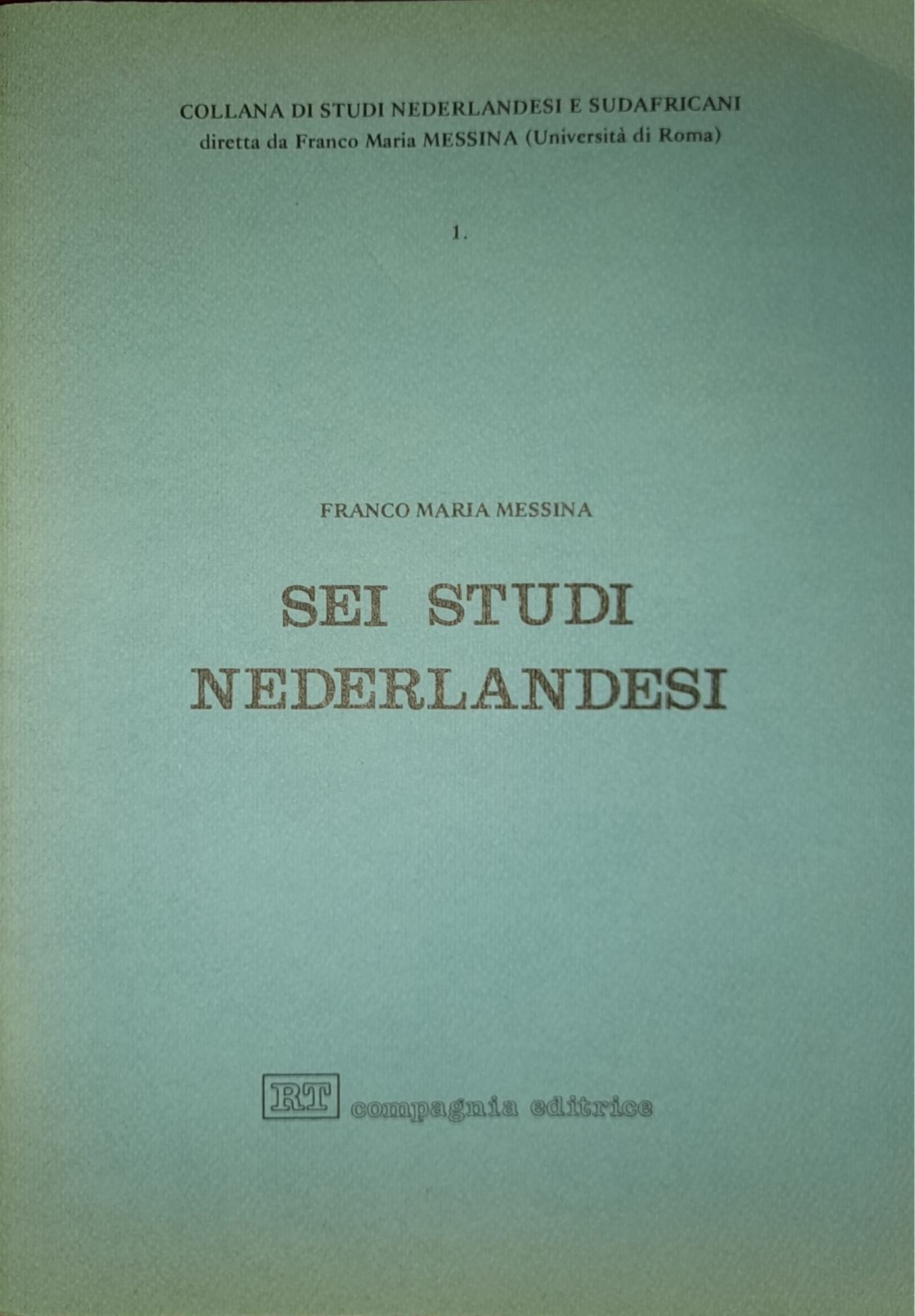 Sei studi nederlandesi - copertina