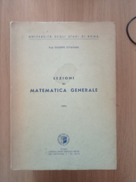 Lezioni di matematica generale - copertina