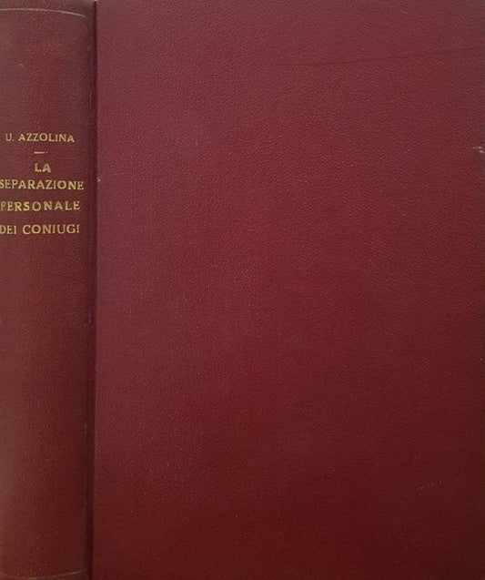 La separazione personale dei coniugi - copertina