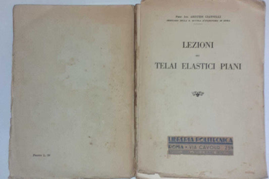 Lezioni sui telai elastici piani - copertina