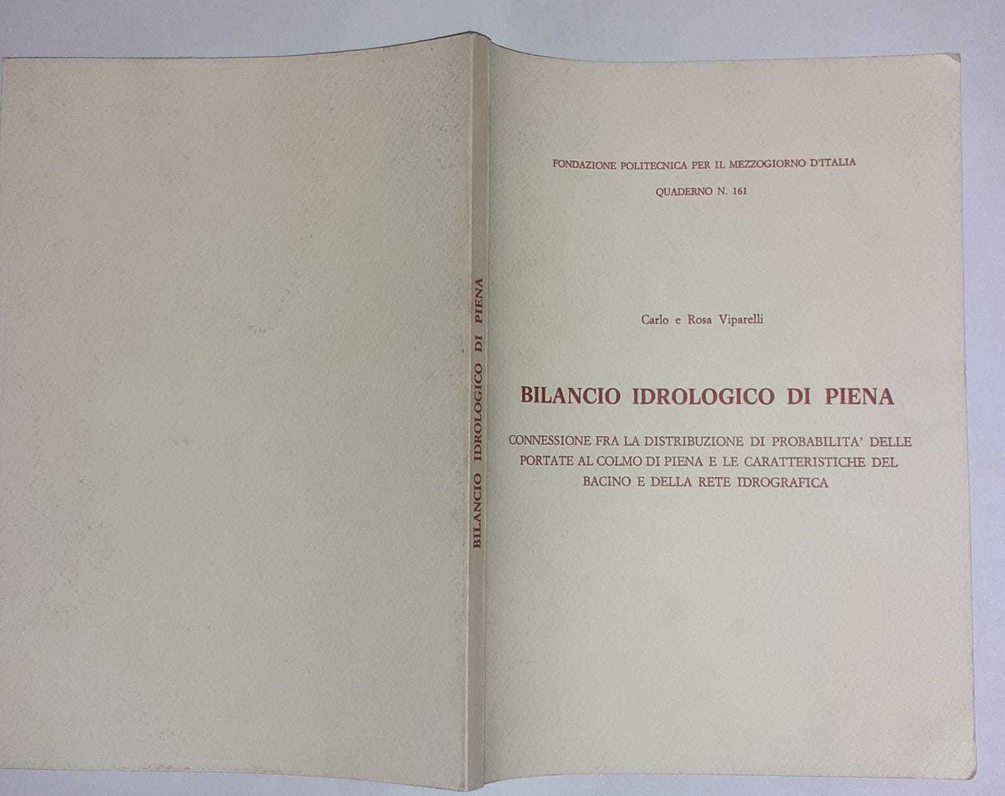Bilancio idrologico di piena - copertina