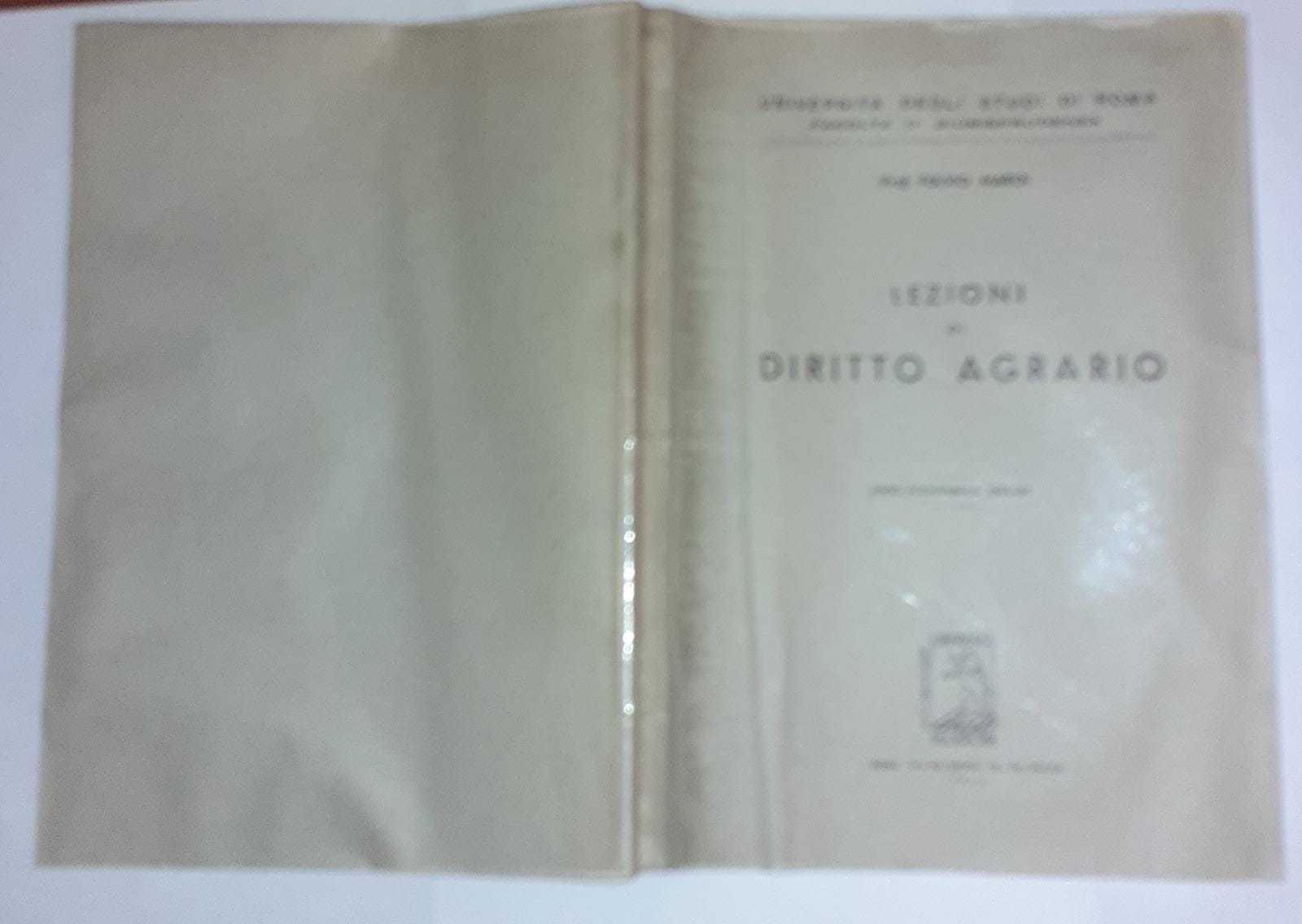 Lezioni di diritto agrario - copertina