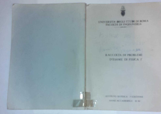 Raccolta di problemi d'esame di fisica 1 - copertina