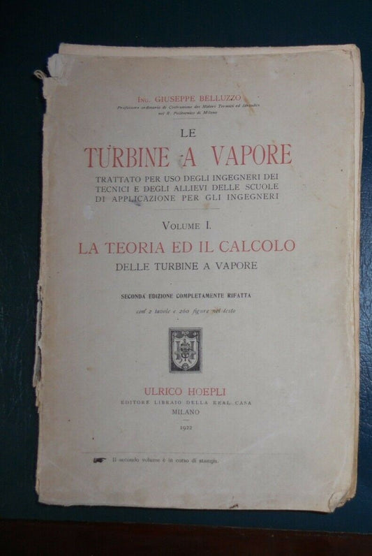 Le turbine a vapore Vol. I - copertina