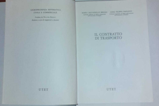 Il contratto di trasporto - copertina