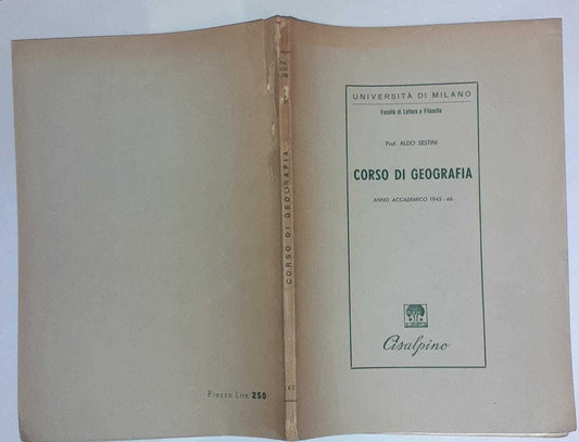 Corso di geografia. Anno accademico 1945-46 - copertina