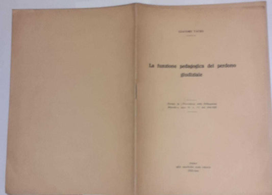 La funzione pedagogica del perdono giudiziale - copertina